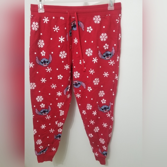 Cute EUC Stitch winter pj pants- w pockets! - Picture 1 of 7